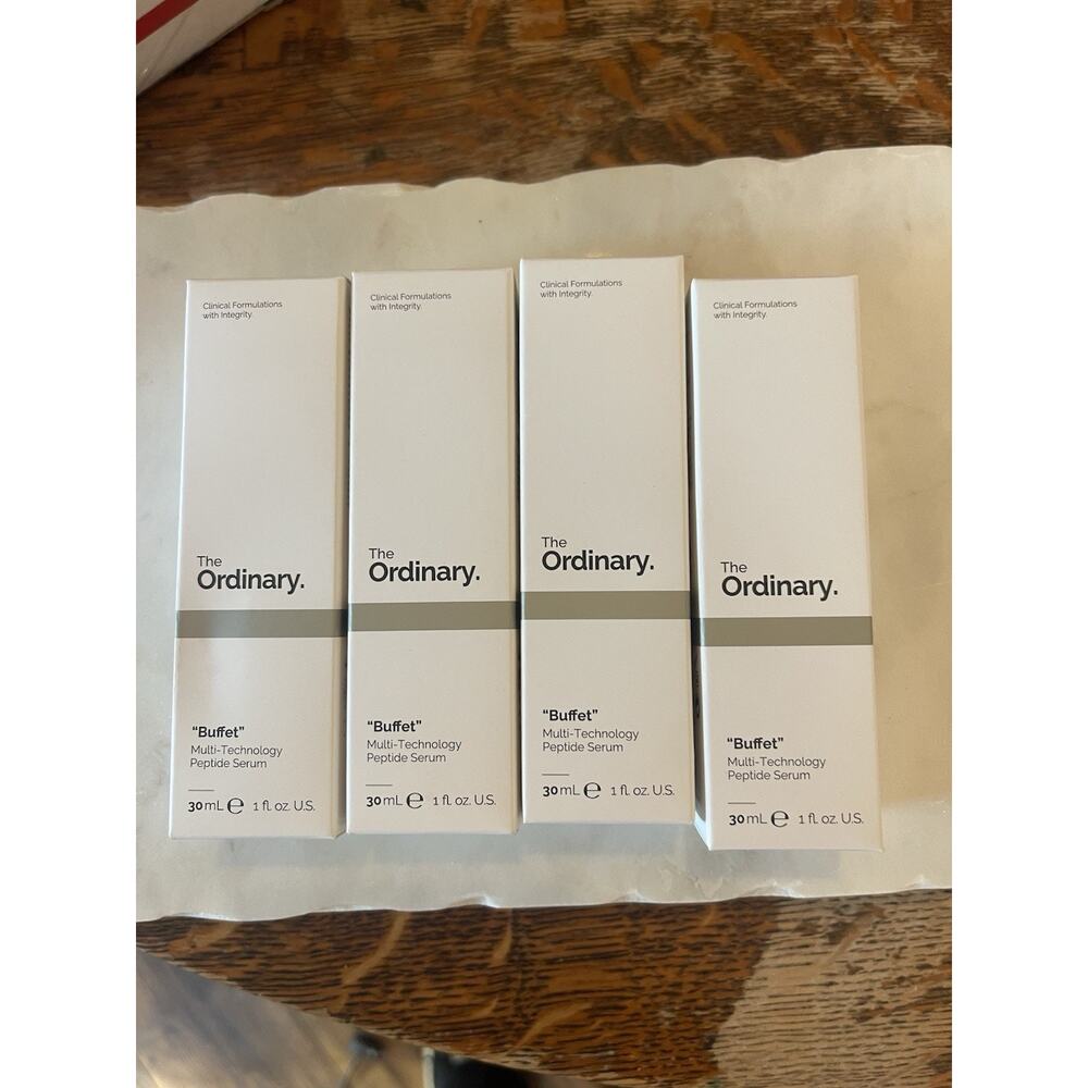 The Ordinary Buffet Multi Technology Peptide Serum Fragrance Free 1 oz Lot of 4